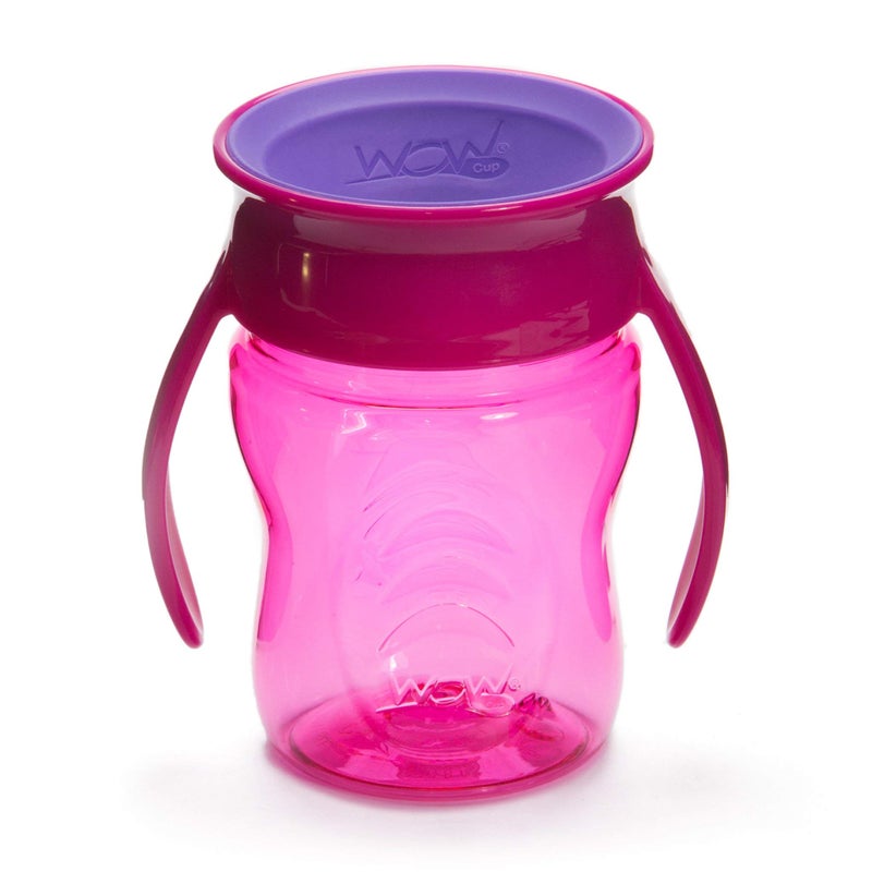 WOW GEAR Wow Cup for Baby 360 Trainer Sippy Cup, Pink, 7 oz / 207 ml - Image 1